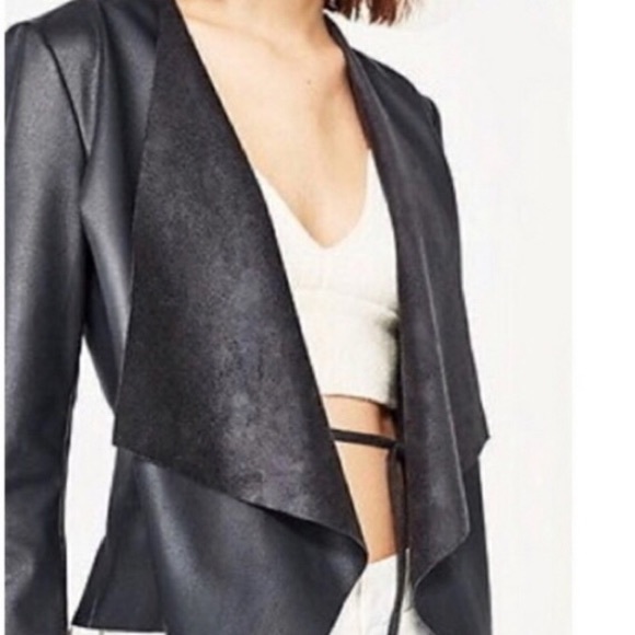 🛑SOLD🛑Open Front Leather Jacket - Picture 7 of 7